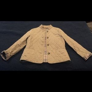 Camel Burberry Quilted Jacket - Classic!